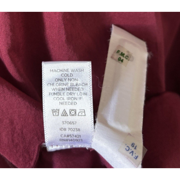 LOFT Ann Taylor Dress Small Petite Burgundy Mini Sleeveless Embroidered Boho - Picture 7 of 11